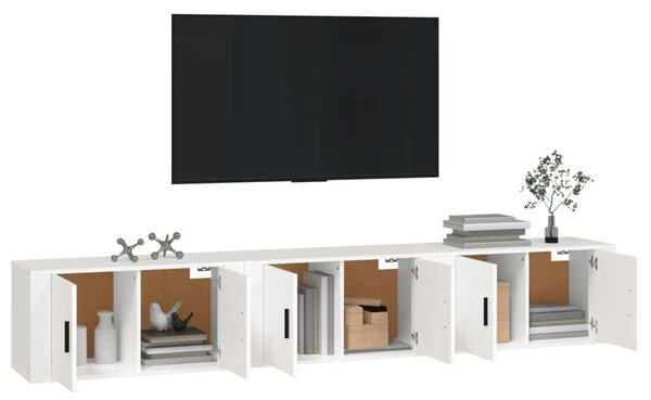 VidaXL Falra Szerelhető TV Szekrény - 3 db - Fehér - 80x34,5x40 cm