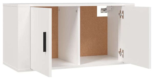 VidaXL Falra Szerelhető TV Szekrény - 3 db - Fehér - 80x34,5x40 cm