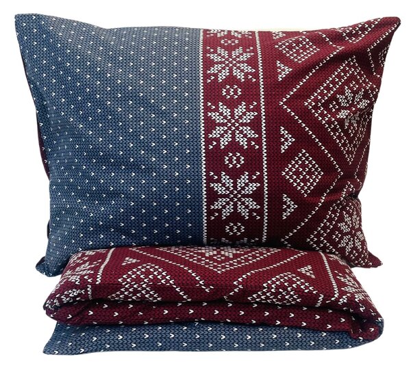Nordic flanel karácsonyi ágyneműhuzat 200x140cm+90x70cm TiaHome