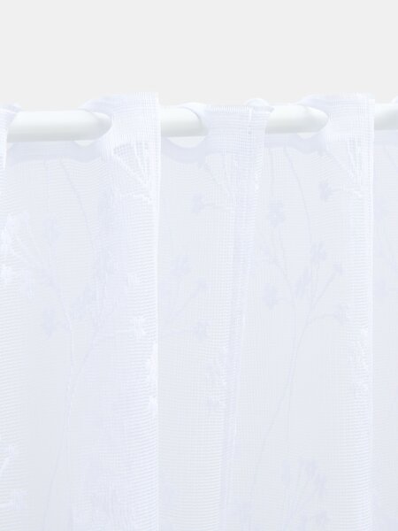 Sinsay - Virágmintás csipke kávéházfüggöny szett, 2 darabos - fehér