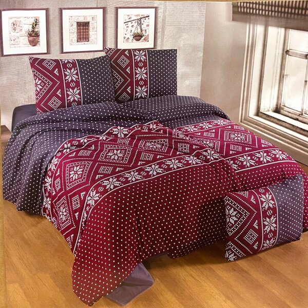 Nordic flanel karácsonyi ágyneműhuzat 200x140cm+90x70cm TiaHome