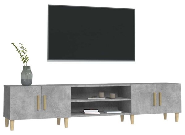 VidaXL TV-szekrény - Modern - Betonszürke - 180x31,5x40 cm