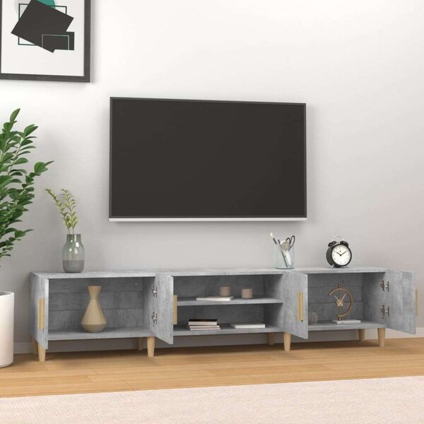 VidaXL TV-szekrény - Modern - Betonszürke - 180x31,5x40 cm