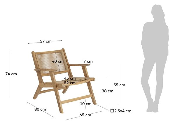 Geralda akácfa kerti fotel - Kave Home