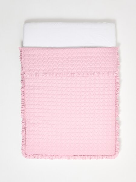 Sinsay - Steppelt ágytakaró fodorral - pasztellpink