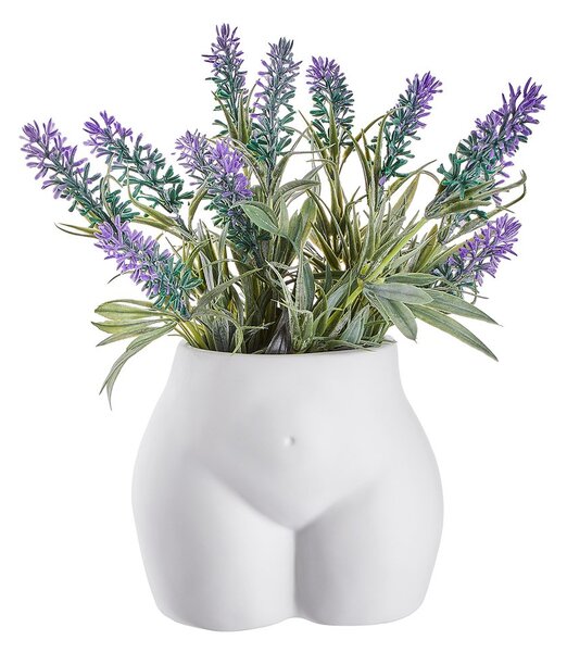 Váza/kaspó, fehér 15cm