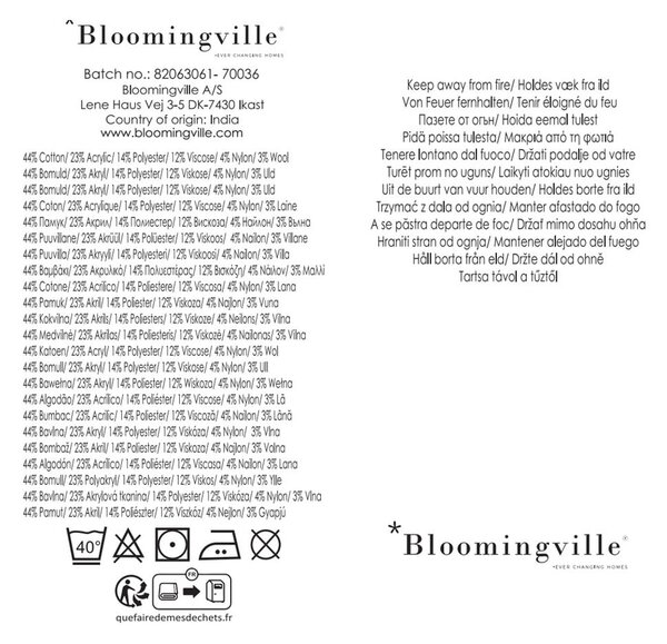 Barna újrahasznosított pamut takaró 130x160 cm Arni – Bloomingville