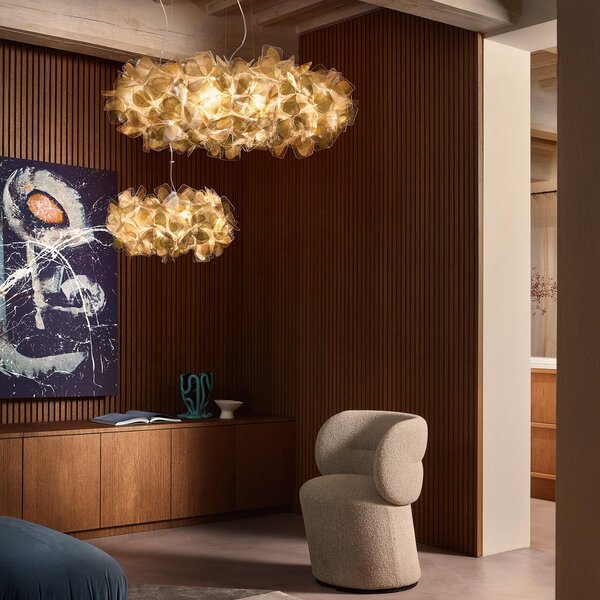 Függőlámpa Slamp, Clizia Mama Non Mama, dimmable, Arany / Sárgaréz, Nappali, Műanyag, Dizájn