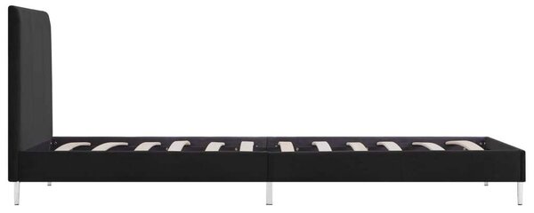 VIDAXL - Fekete Szövetkárpitozású Ágykeret - 90x200 cm