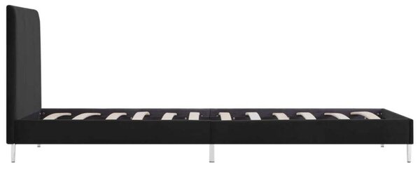 VIDAXL - Fekete Szövetkárpitozású Ágykeret - 90x200 cm