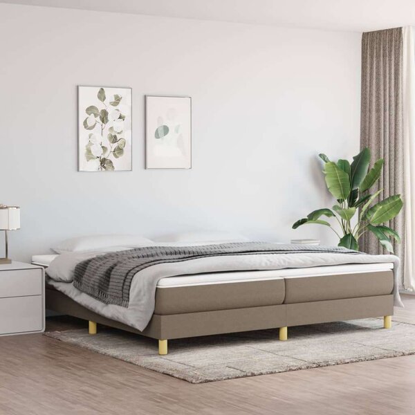 Modern Bézs Szövet Ágykeret - 200x200 cm