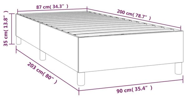 Ágykeret - Szövet - Krémszín - 90x200 cm
