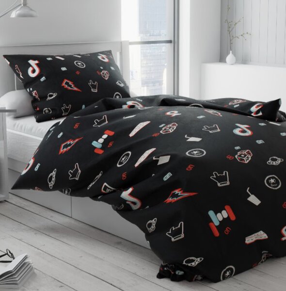 TikTok pamut ágyneműhuzat TiaHome - 1x Párna 90x70cm, 1x Paplan 140x200cm