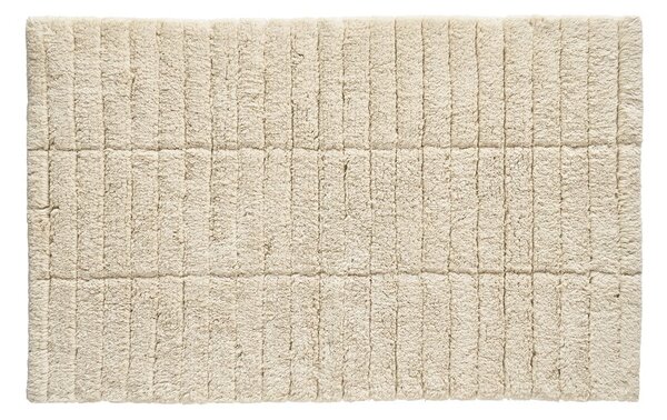 Tiles bézs pamut fürdőszobai kilépő, 80 x 50 cm - Zone