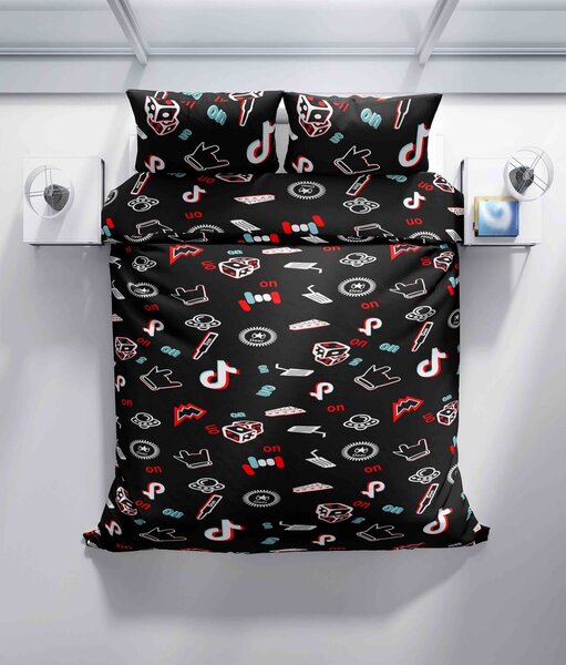 TikTok pamut ágyneműhuzat TiaHome - 1x Párna 90x70cm, 1x Paplan 140x200cm