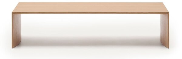 Világos natúr színű dohányzóasztal tölgyfa dekorral 70x140 cm Litto – Kave Home