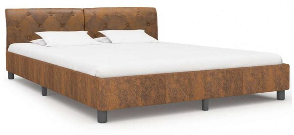 Barna művelúr ágykeret 180 x 200 cm