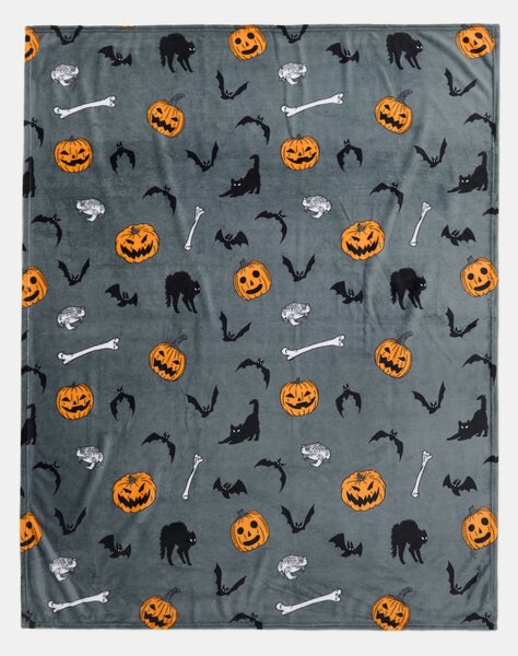 Sinsay - Takaró halloween mintával - sötétszürke
