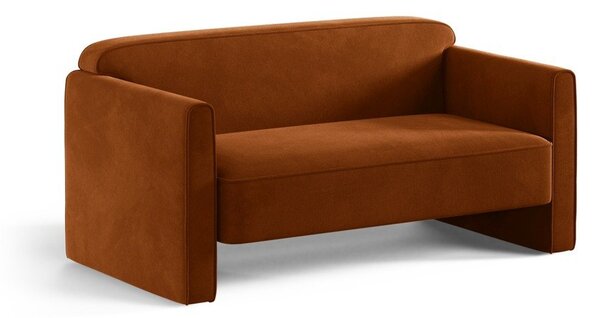 Terrakotta színű bársony kanapé 140 cm Abby – Micadoni