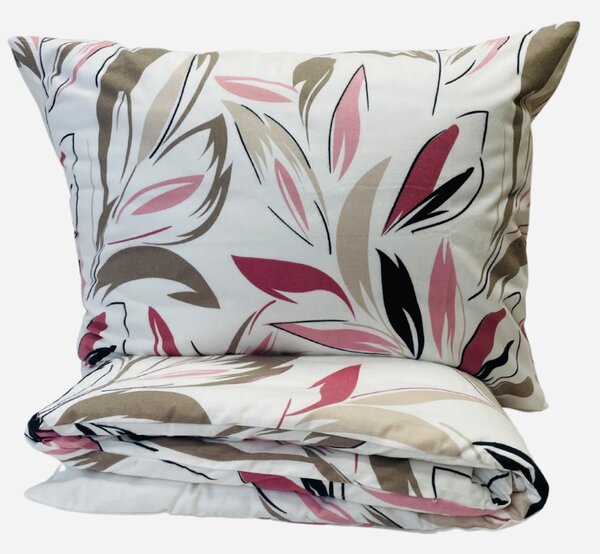 Dalia rózsaszín Flanel ágyneműhuzat TiaHome - 1x Párna 90x70cm, 1x Paplan 140x200cm
