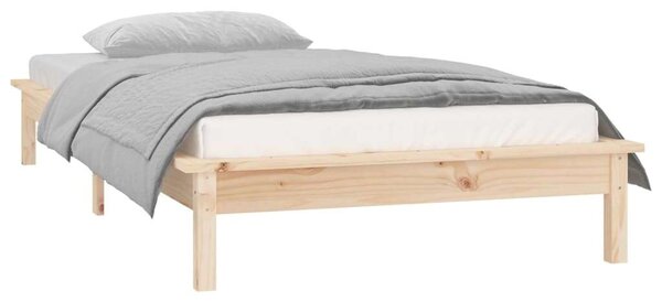 Tömör fa ágykeret led-ekkel 75 x 190 cm (2ft6 small single)
