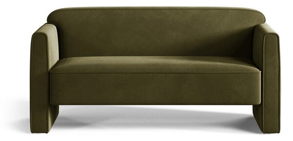 Zöld bársony kanapé 140 cm Abby – Micadoni