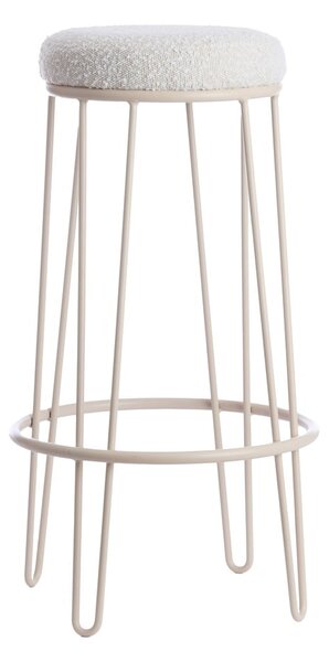 Krémszínű kárpitozott bárszék (ülésmagasság 73 cm) Alice – Light & Living