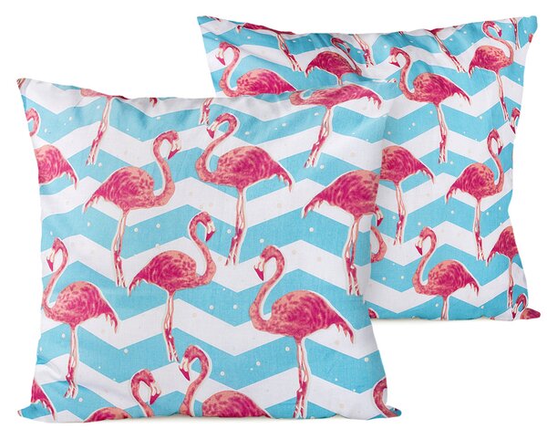 4Home Flamingo kispárnahuzat, 2x 40 x 40 cm