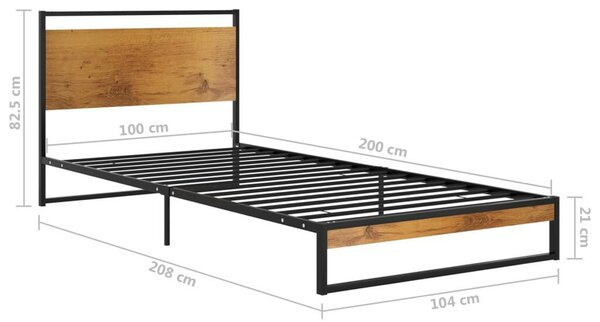 Modern Fém Ágykeret - 100x200 cm