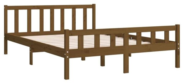 Fenyőfa Ágykeret - King Size - 150x200 cm - Mézbarna