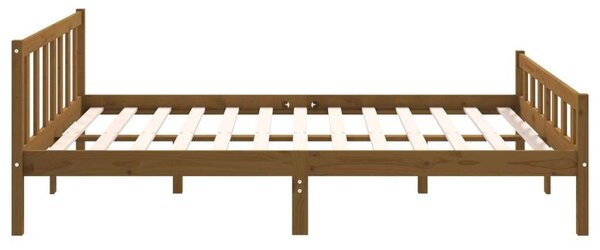 Fenyőfa Ágykeret - King Size - 150x200 cm - Mézbarna