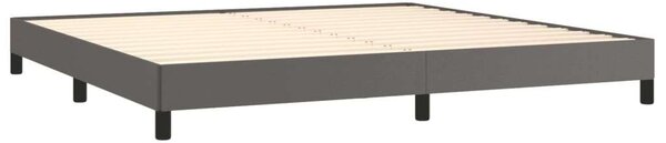 Modern Ágykeret - Műbőr - Szürke - 200x200 cm