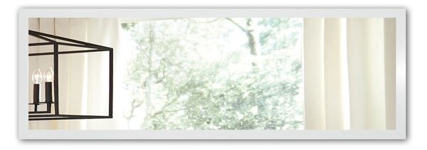 Fali tükör fehér kerettel, 105 x 40 cm - Oyo Concept