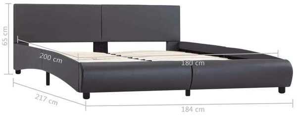 Modern LED-es Ágykeret - Műbőr - 180x200 cm