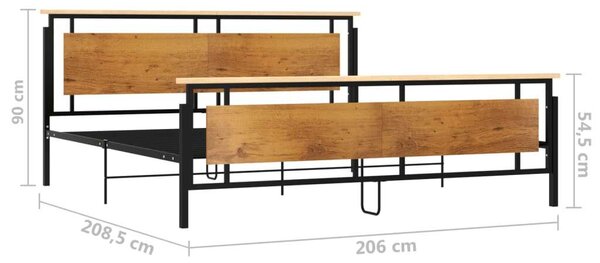 Modern Fém Ágykeret - 200x200 cm