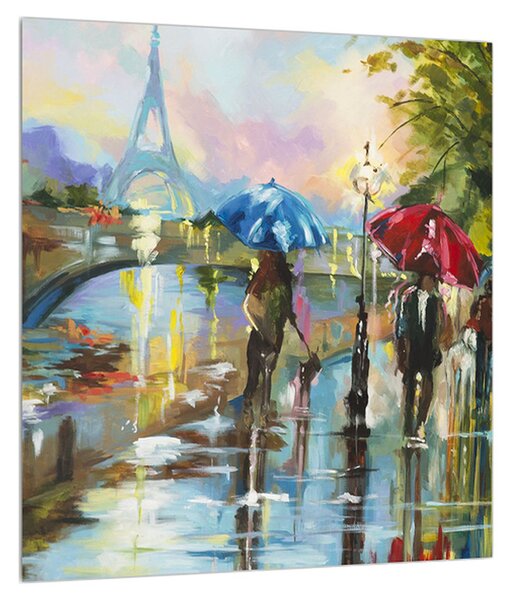 Esős idő és az Eiffel torony (30x30 cm)