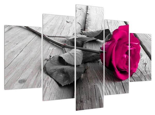 Rózsaszín rózsa képe (150x105 cm)