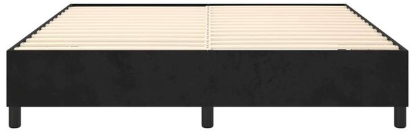 Modern Bársony Ágykeret - Fekete - 200x200 cm