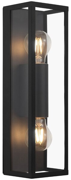 Eglo Amezola fali/mennyezeti lámpa, 11x38 cm, fekete-áttetsző, 2xE27 foglalattal