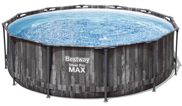 Bestway Polinézia 366 cm x 100 cm fa hatású fémvázas medence szett