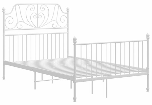Fehér Fém Ágykeret - Elegáns Design - 120x200 cm