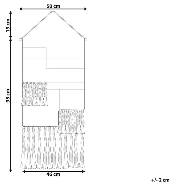 Függő dekoráció HANGU Pamut 114 cm Bézs