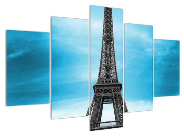 Eiffel torony és a kék autó kép (150x105 cm)