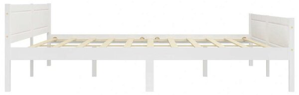 VIDAXL Fehér Tömör Fenyőfa Ágykeret - 200x200 cm