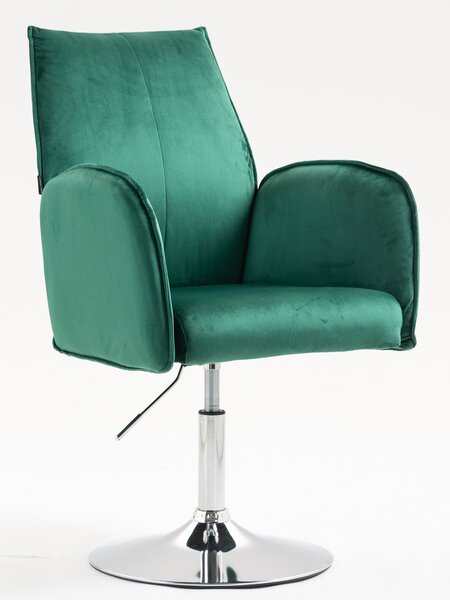 HR280N Sötétzöld Modern Velúr Szék Krómozott lábbal