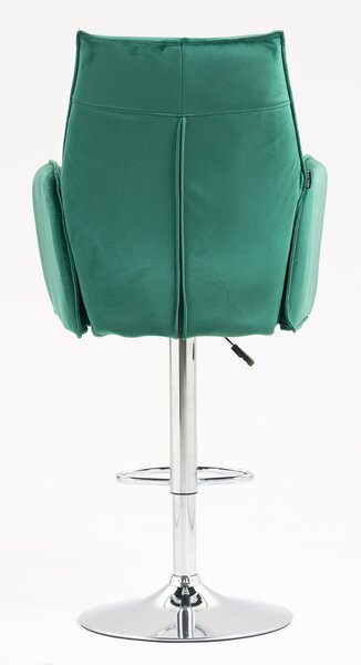 HR280W Sötétzöld Modern Velúr Szék Krómozott lábbal