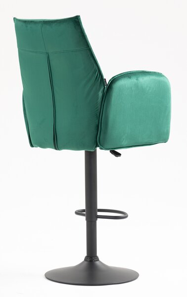 HR280W Sötétzöld Modern Velúr Szék Fekete lábbal