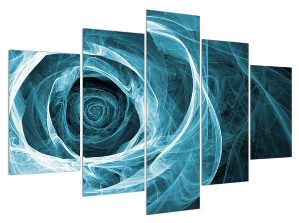 Absztrakt kép kék rózsa (150x105 cm)