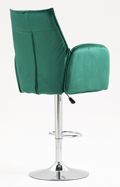 HR280W Sötétzöld Modern Velúr Szék Krómozott lábbal
