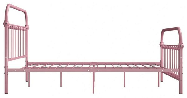 Fém Ágykeret - Rózsaszín - 140x200 cm